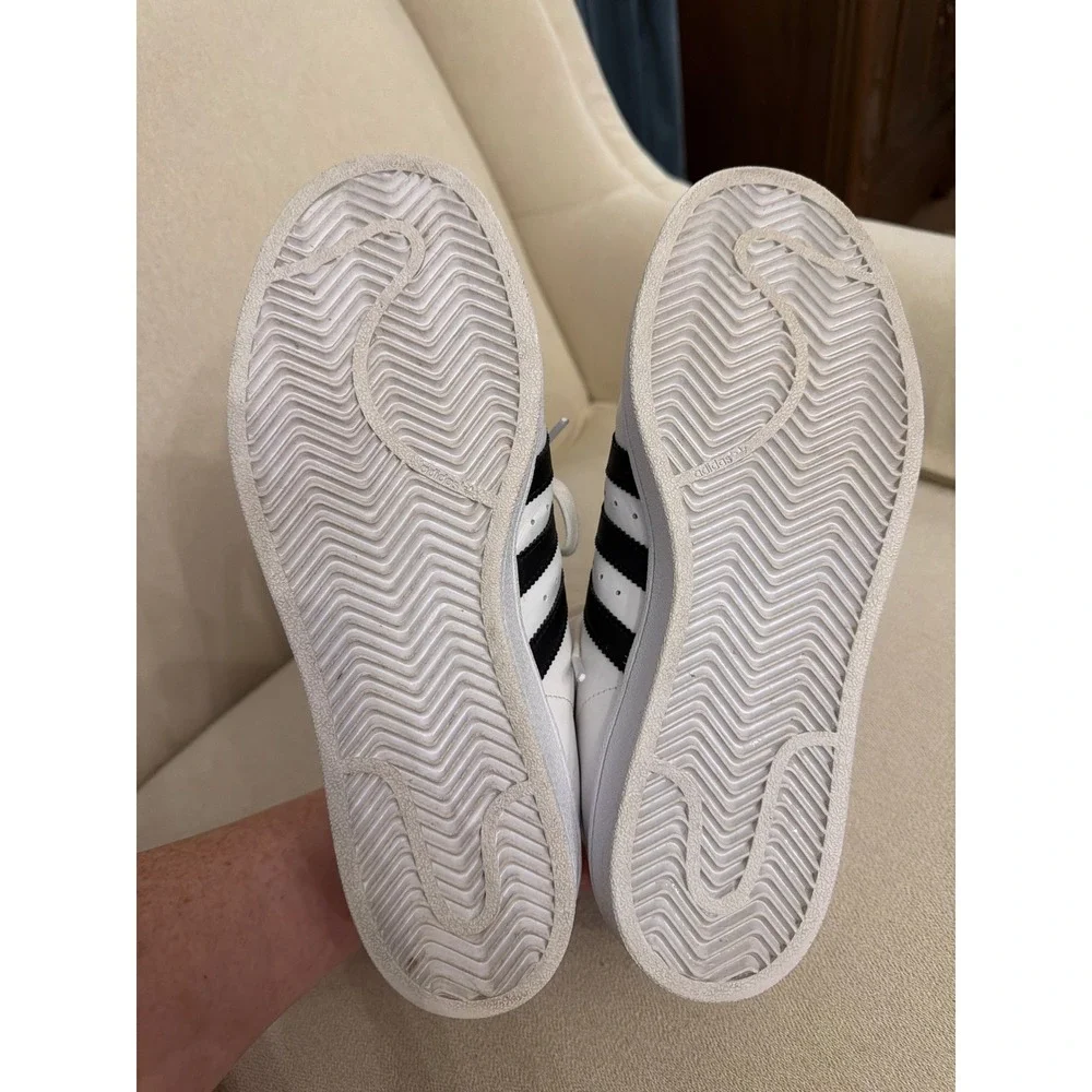 Adidas Pro Model High Top White Black Gold Shell Toe Sneakers BY2776 Mens 8.5